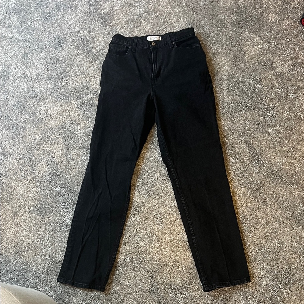 Abercrombie & Fitch Black Straight Leg Jeans 29 Long